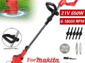 Elektrinė vejapjovė trimeris su baterijom makitai
