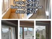 Langu apdaila Balkonu šiltinimas Plyteliu klojimas - nuotraukos Nr. 2