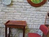 Vintažinis Art Nouveau masyvo konsolinis staliukas - nuotraukos Nr. 4