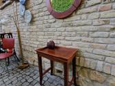 Vintažinis Art Nouveau masyvo konsolinis staliukas - nuotraukos Nr. 6