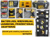 Dewalt baterijos krovikliai prožektoriai lagaminai