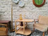 Vintažinis mid century ąžuol.serviravimo staliukas - nuotraukos Nr. 2