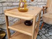 Vintažinis mid century ąžuol.serviravimo staliukas - nuotraukos Nr. 6