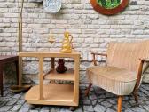 Vintažinis mid century ąžuol.serviravimo staliukas - nuotraukos Nr. 16