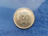 Sidabrine moneta 10 kronu Norvegija