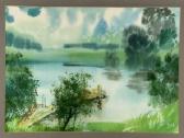 Paveikslas popierius akvarelė. 58,5 x 47,8 cm. - nuotraukos Nr. 2
