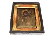 Ikona kiote ;Dievas Visagalis; medis, metalas