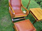 Vintažinis mid century fotelis su pakoju - nuotraukos Nr. 11