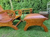 Vintažinis mid century fotelis su pakoju - nuotraukos Nr. 13