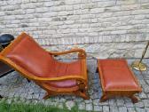 Vintažinis mid century fotelis su pakoju - nuotraukos Nr. 22