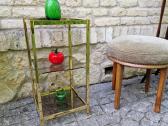 Vintažinė mid century žalvarinė lentyna-etažerė