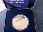 20 eurų moneta skirta Lietuvos banko 100 m. - nuotraukos Nr. 2