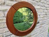 Vintažinis mid century tikmedžio rėmo veidrodis - nuotraukos Nr. 9
