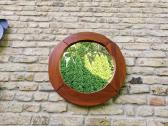 Vintažinis mid century tikmedžio rėmo veidrodis - nuotraukos Nr. 12