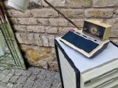 Vintažinis stalo radioimtuvas,šviestuvas,laikrodis - nuotraukos Nr. 5