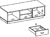 Flawia 2d1s TV staliukas 150 cm - nuotraukos Nr. 2