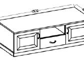 Flawia 2d1s TV staliukas 150 cm - nuotraukos Nr. 3