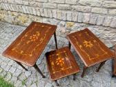 Vintažiniai mid century raudonmedžio staliukai - nuotraukos Nr. 21