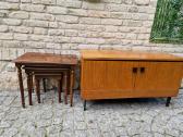 Vintažiniai mid century raudonmedžio staliukai - nuotraukos Nr. 31