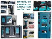 Makita baterija kroviklis lagaminas prožektorius