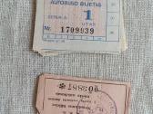 Antikvariniai autobusų bilietėliai