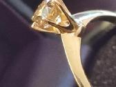 14k/585 geltono aukso žiedas su 0,78ct briliantu.