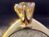 14k/585 geltono aukso žiedas su 0,78ct briliantu. - nuotraukos Nr. 11
