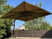 Kremines spalvos didelis 3m x 3m lauko skėtis
