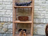 Vintažinė mid century pinta ratango etažerė - nuotraukos Nr. 11