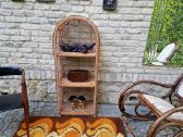 Vintažinė mid century pinta ratango etažerė - nuotraukos Nr. 12