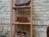 Vintažinė mid century pinta ratango etažerė - nuotraukos Nr. 17