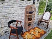 Vintažinė mid century pinta ratango etažerė - nuotraukos Nr. 19