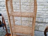 Vintažinė mid century pinta ratango etažerė - nuotraukos Nr. 26