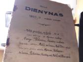 Mokinio dienynas 1937/8 mokslo metams