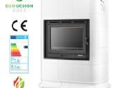 Plytelėmis dengtas židinys Roma 13kw Baltas - nuotraukos Nr. 2