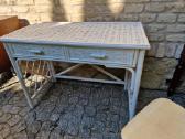 Vintažinis mid century ratango konsolinis stalas - nuotraukos Nr. 27