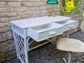 Vintažinis mid century ratango konsolinis stalas - nuotraukos Nr. 29