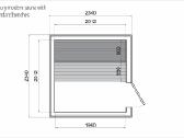 Lauko pirtis - moduline sauna Luxury 2.3x2.3m - nuotraukos Nr. 16