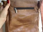 Ruda odinė rankinė per petį - nuotraukos Nr. 3