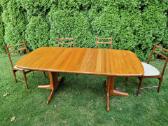 Vintažinis mid century tikmedžio masyvo stalas - nuotraukos Nr. 10