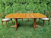 Vintažinis mid century tikmedžio masyvo stalas - nuotraukos Nr. 13