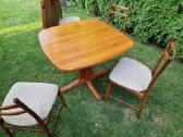 Vintažinis mid century tikmedžio masyvo stalas - nuotraukos Nr. 4