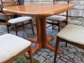 Vintažinis mid century tikmedžio masyvo stalas - nuotraukos Nr. 32