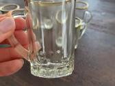 Vintaźiniai espresso stiklo puodukai 6 vnt - nuotraukos Nr. 8