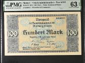 Memel 100 Markių s/n 00481graduotas Pmg 63