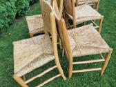 Vintažinės mid century tiko ir pintų meldų kėdės - nuotraukos Nr. 10