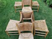 Vintažinės mid century tiko ir pintų meldų kėdės - nuotraukos Nr. 15
