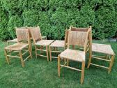 Vintažinės mid century tiko ir pintų meldų kėdės - nuotraukos Nr. 19
