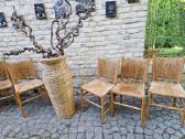 Vintažinės mid century tiko ir pintų meldų kėdės - nuotraukos Nr. 27