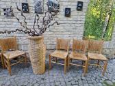Vintažinės mid century tiko ir pintų meldų kėdės - nuotraukos Nr. 31
